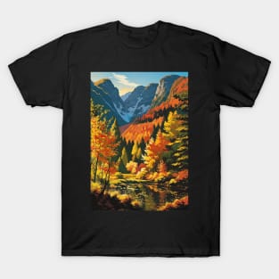 Autumn Scene - Tourism Poster of the Mountains T-Shirt